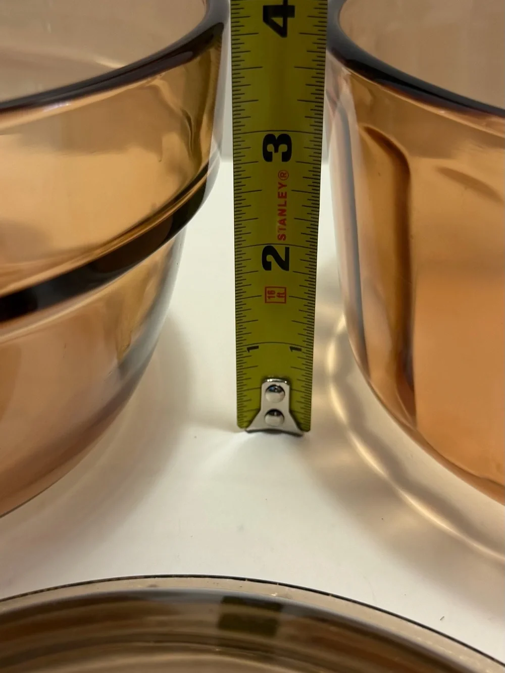 Vintage Corning VISION France Amber Glass Double Boiler 1.5L Pan + Insert + Lid